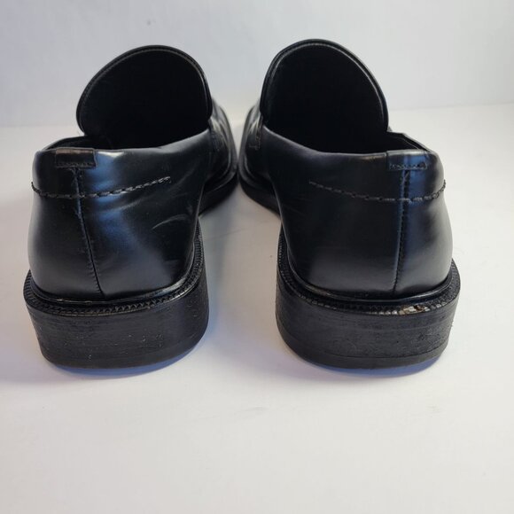 Gucci Men's Black Leather Square Toe Slip-On Loafer Dress Shoes Size 44E, US10.5 - Picture 7 of 12
